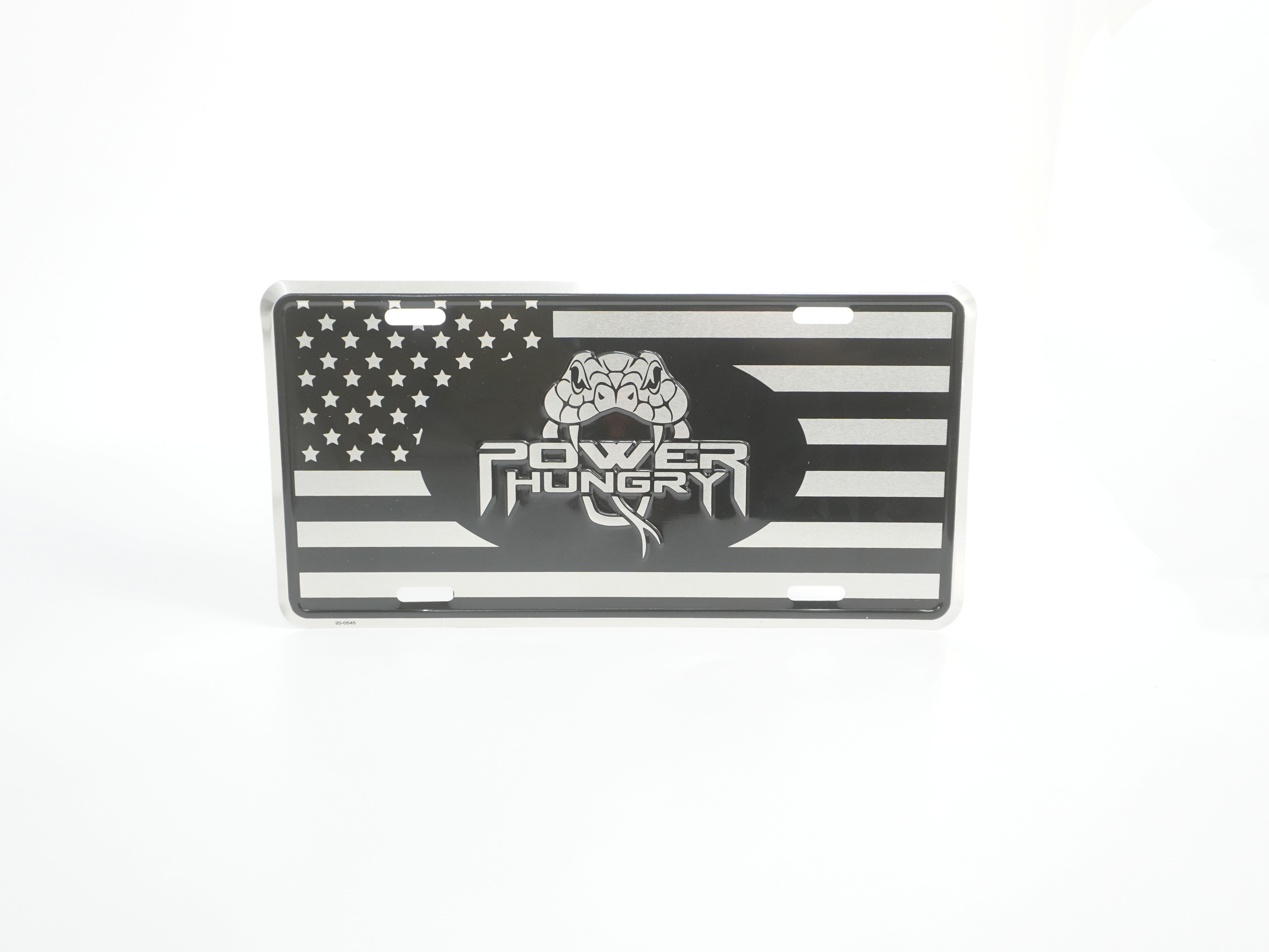 Power Hungry Flag Front Plate – Embossed