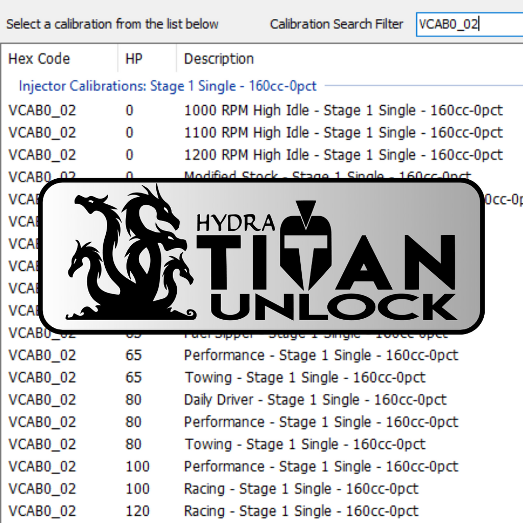 Titan Unlock – Modified Injector Tunes for the Hydra Chip – Up To 100% Over Nozzles