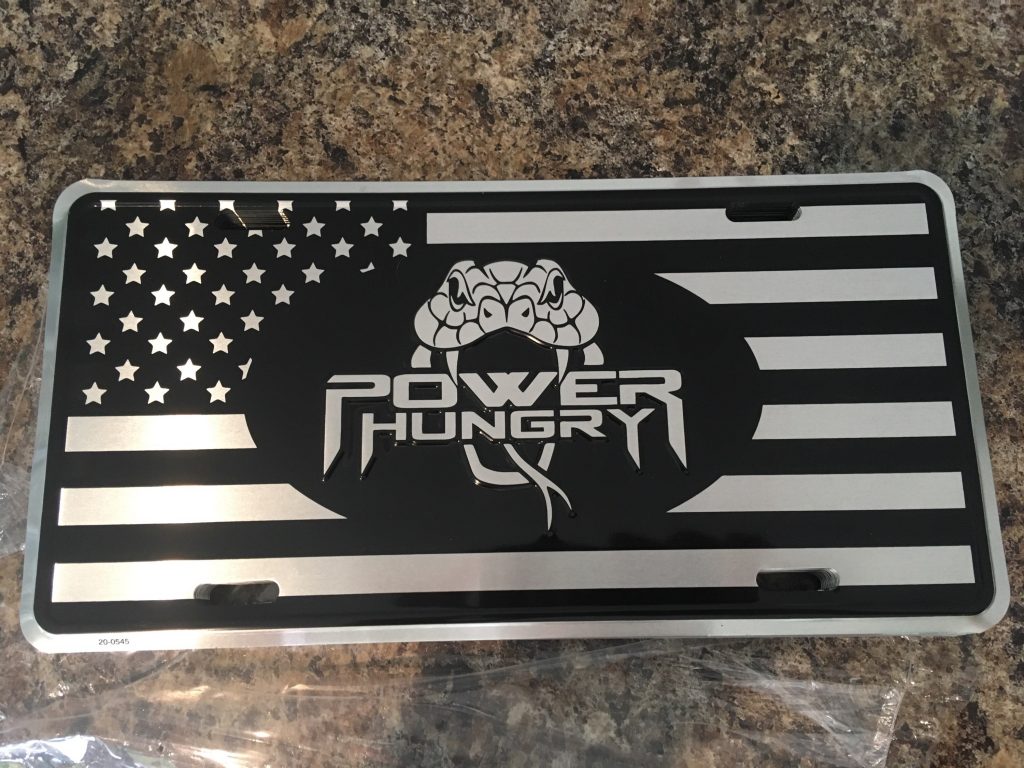 Power Hungry Flag Front Plate Embossed Power Hungry Performance power-hungry-flag-front-plate-embossed-power-hungry-performance